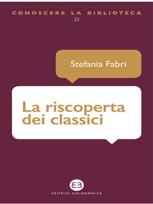 cover image of La riscoperta dei classici